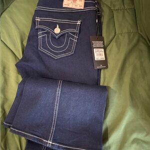 True Religion Indigo Jeans with White Stitching